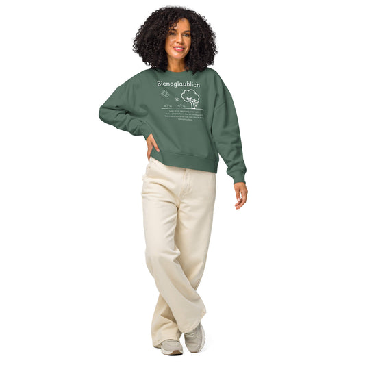 Bienoglaublich Damen Pullover – Green Bay – Model trägt Größe S – Wortstolz