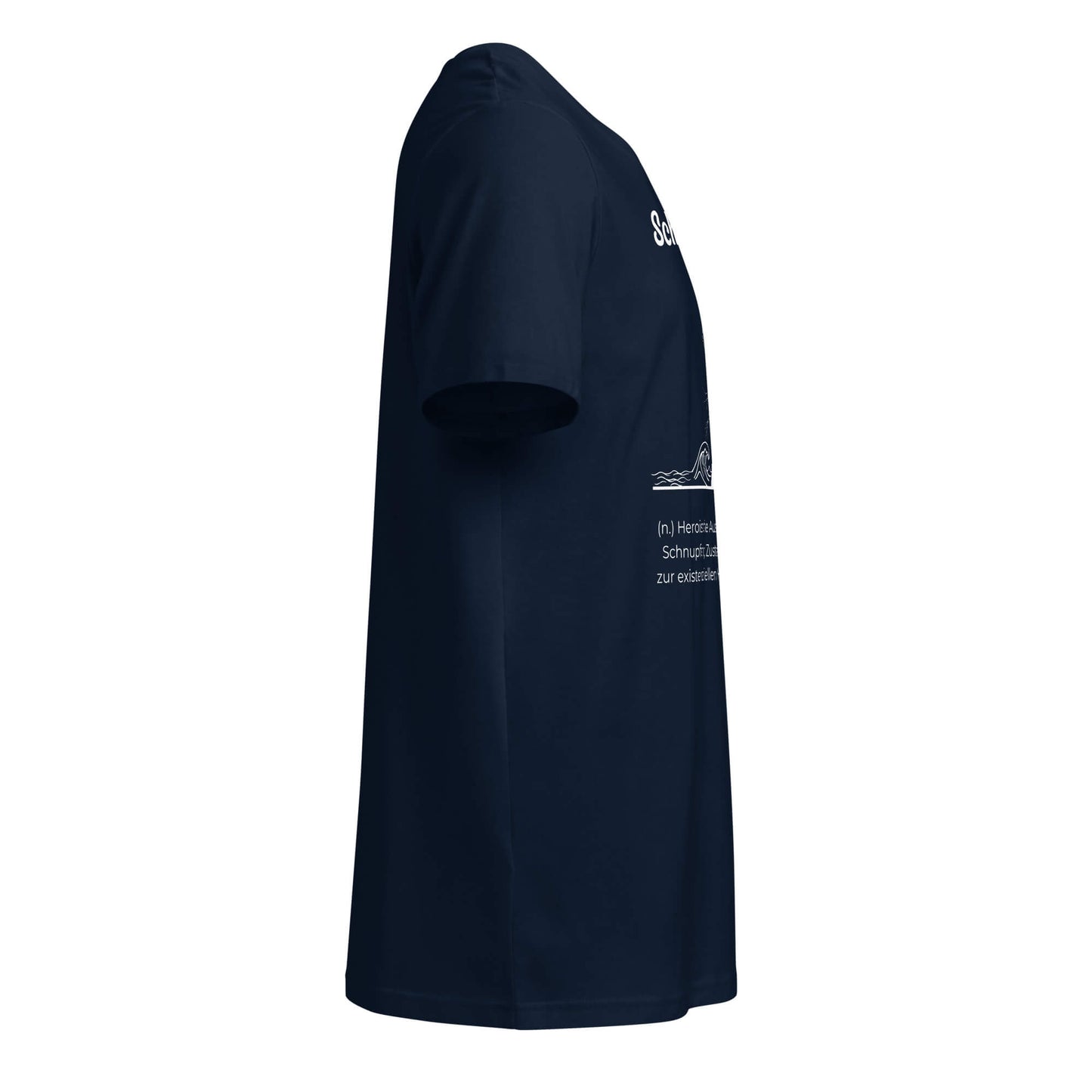 Geschenk T-Shirt - Schnupfwitter T-Shirt in Marineblau aus 155g/m² Bio-Baumwolle, Res5 Edition, Seitenansicht rechts, ohne Print