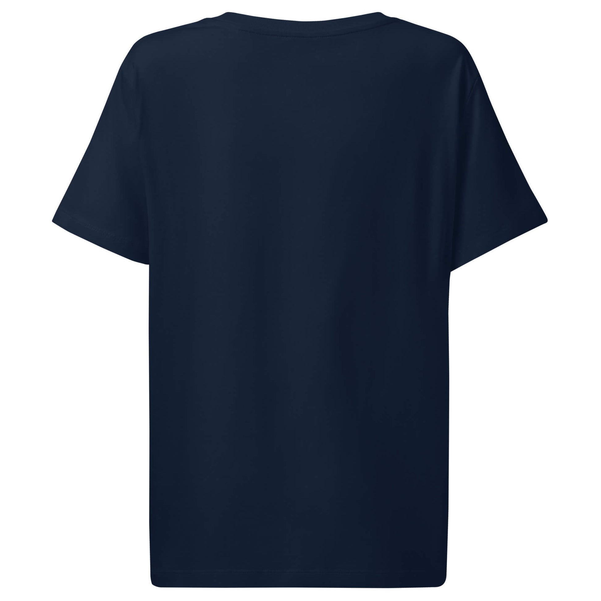 Autogrammieren Damen T-Shirt in French Navy – Bio-Baumwolle, femininer Schnitt – Rückansicht – Wortstolz
