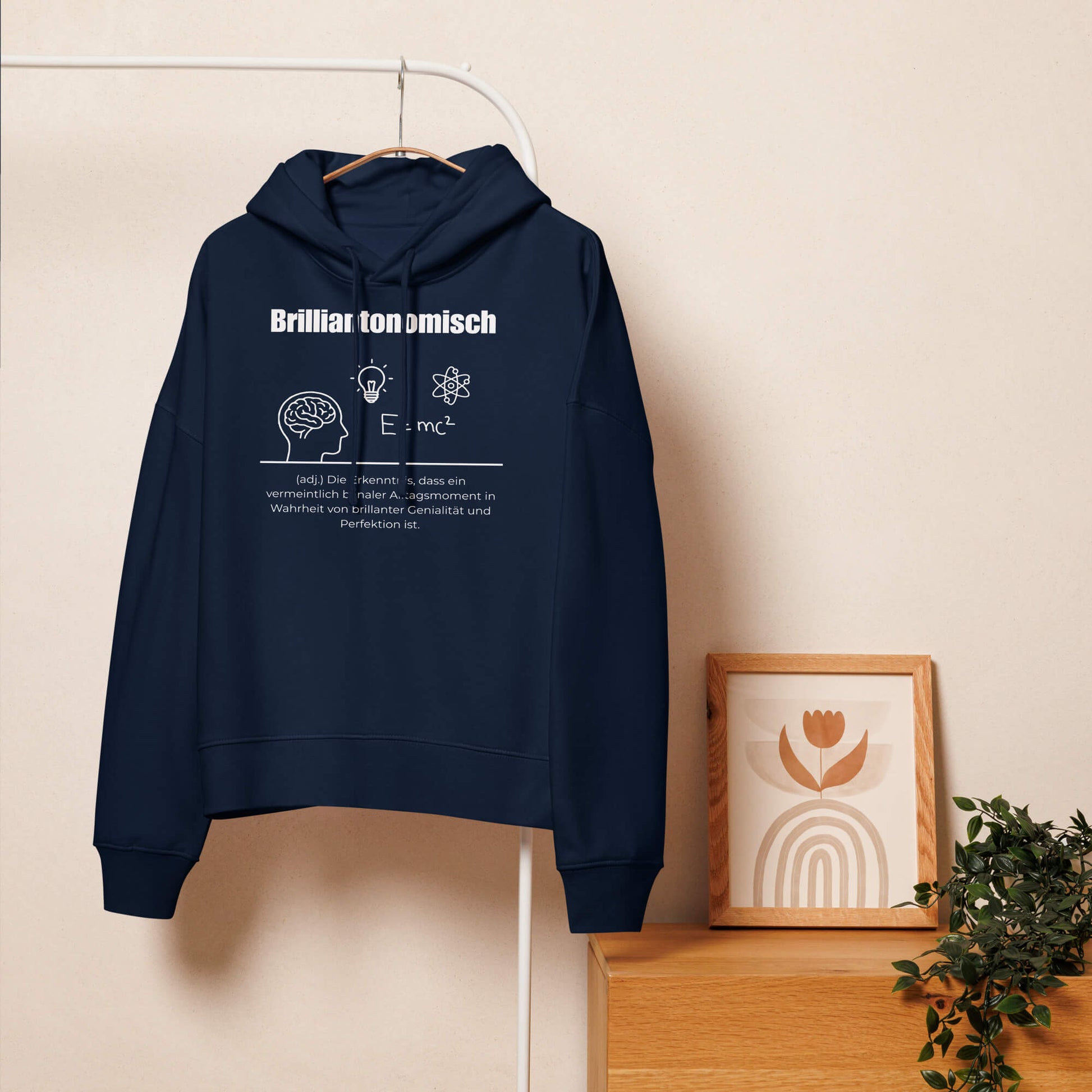 Brilliantonomisch Damen Hoodie – French Navy – Lifestyle hängend – Wortstolz