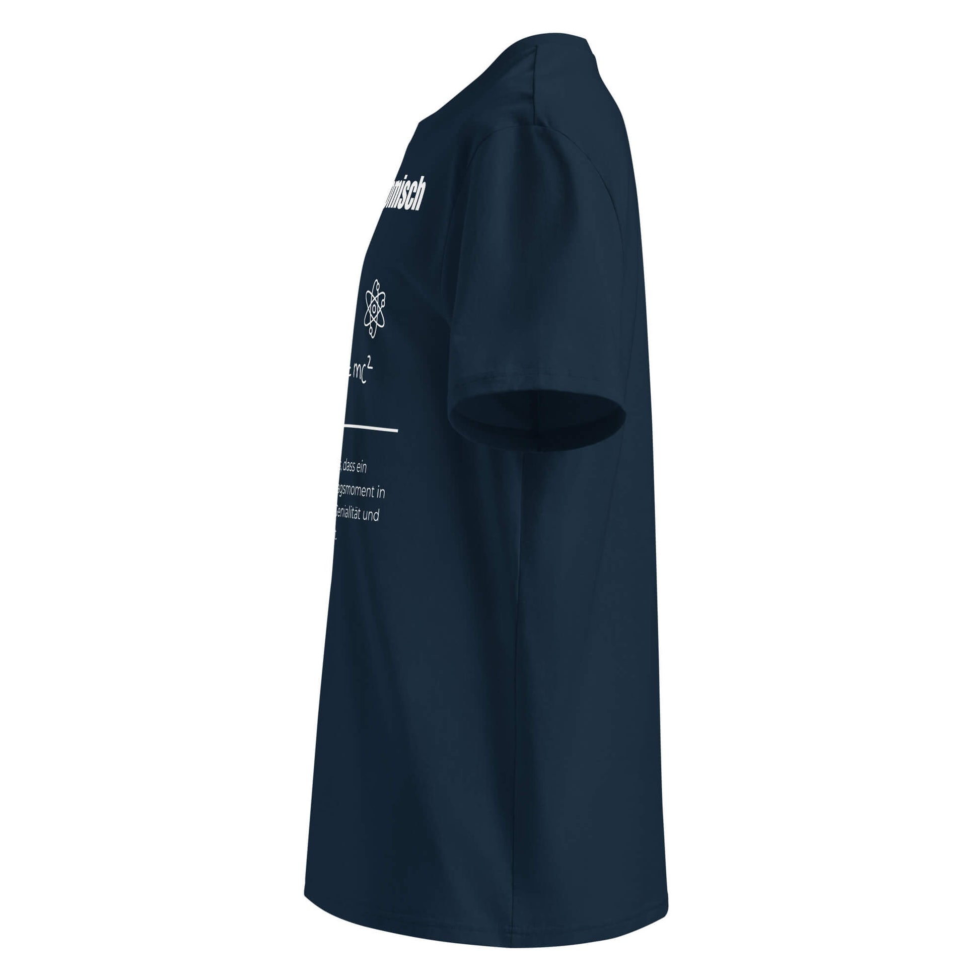 Brilliantonomisch Herren T-Shirt in French Navy – Bio-Baumwolle, maskuliner Schnitt – Ansicht links – Wortstolz
