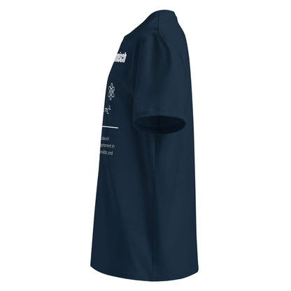 Brilliantonomisch Herren T-Shirt in French Navy – Bio-Baumwolle, maskuliner Schnitt – Ansicht links – Wortstolz