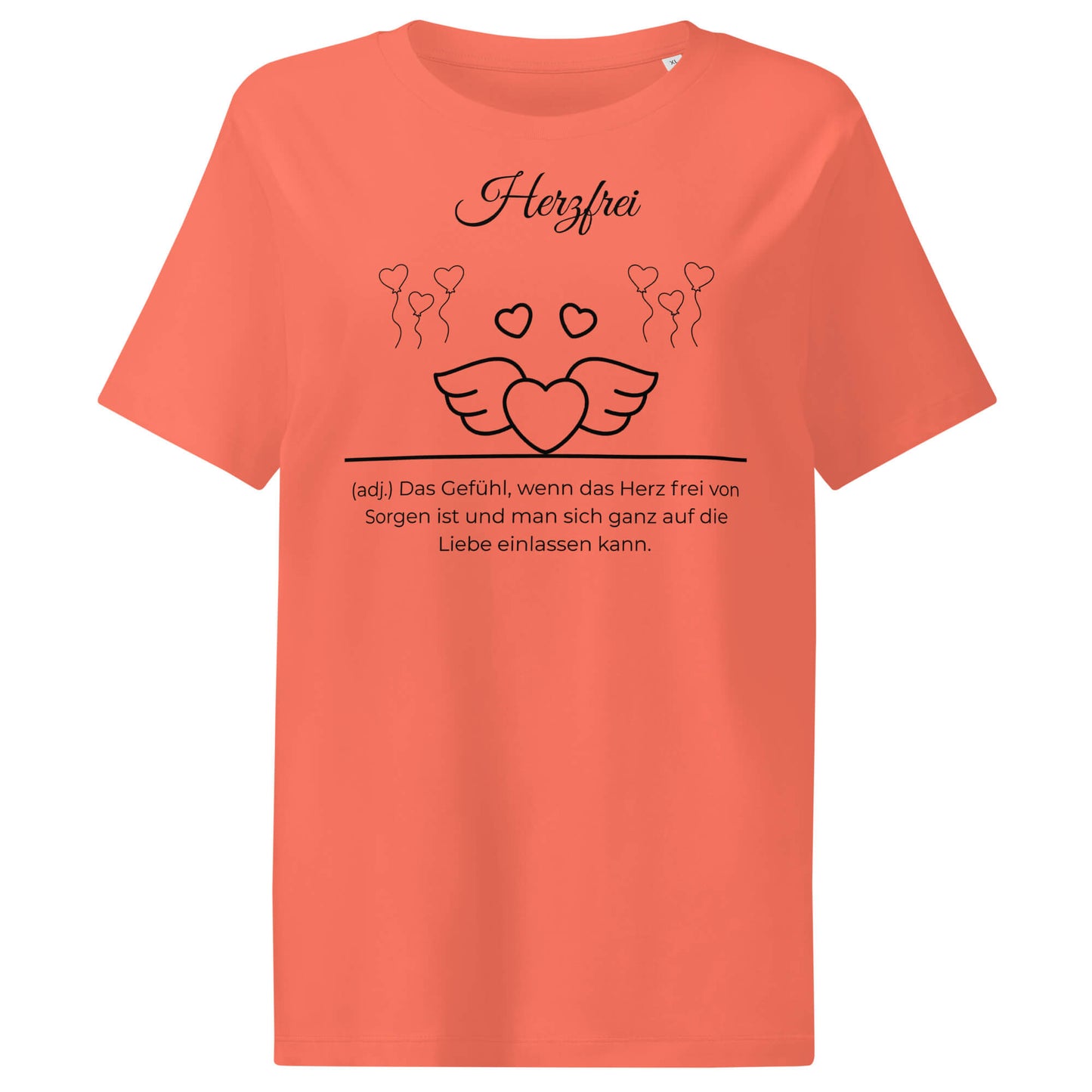 Herzfrei Damen T-Shirt in Fiesta – schwarzer Aufdruck, Bio-Baumwolle, femininer Schnitt – Wortstolz