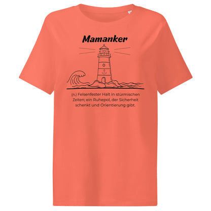 Mamanker Damen T-Shirt in Fiesta – schwarzer Aufdruck, Bio-Baumwolle, femininer Schnitt – Wortstolz