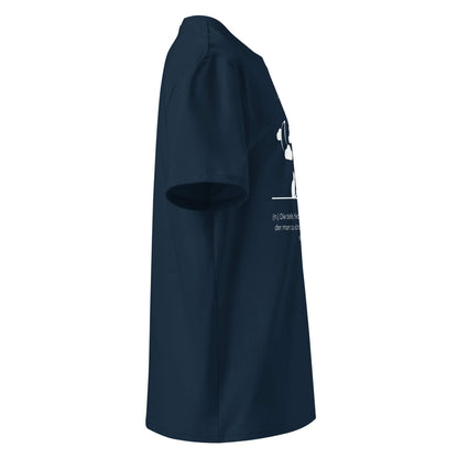 Nachtstill Herren T-Shirt in French Navy – Bio-Baumwolle, maskuliner Schnitt – Ansicht rechts – Wortstolz