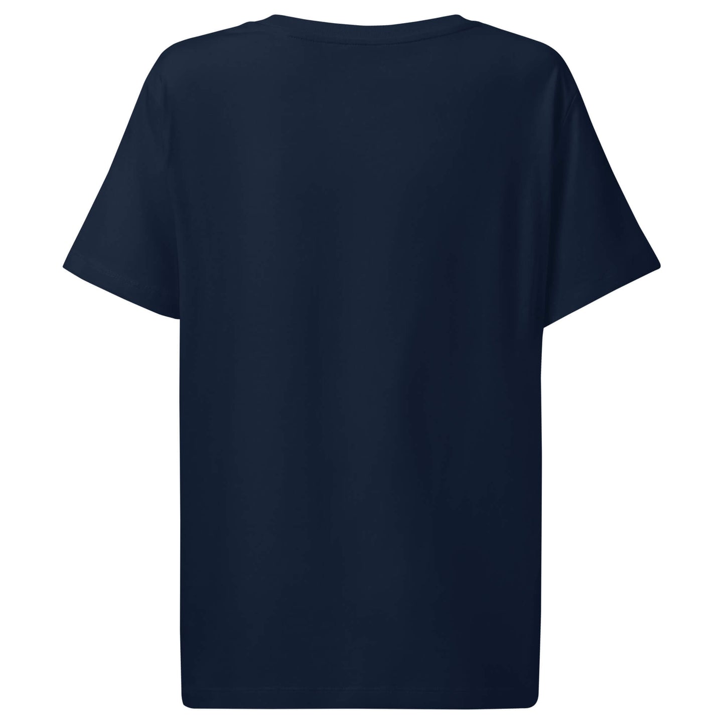 Nebolonomisch Damen T-Shirt in French Navy – Bio-Baumwolle, femininer Schnitt – Rückansicht – Wortstolz
