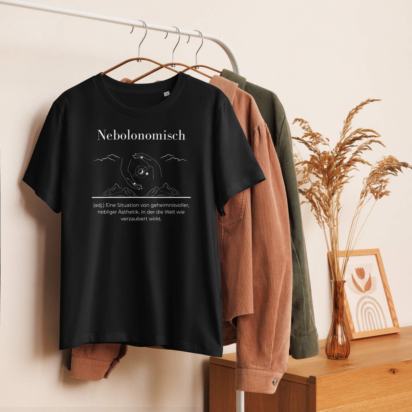 Nebolonomisch Damen T-Shirt – Black – Hängend am Bügel – Wortstolz