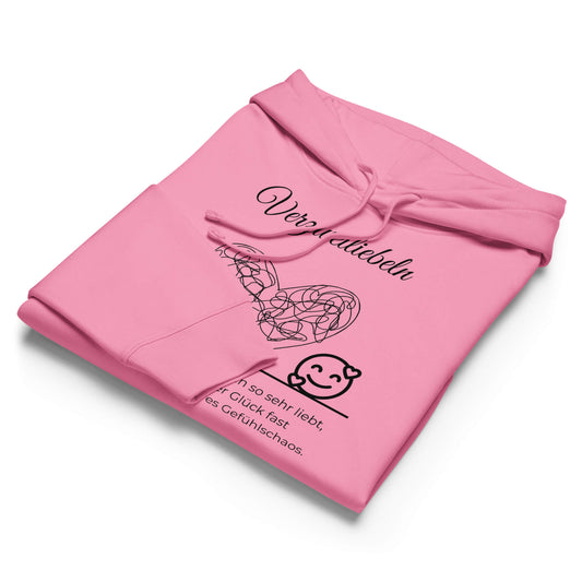 Verzweiliebeln Damen Hoodie – Bubble Pink – Gefaltet – Wortstolz
