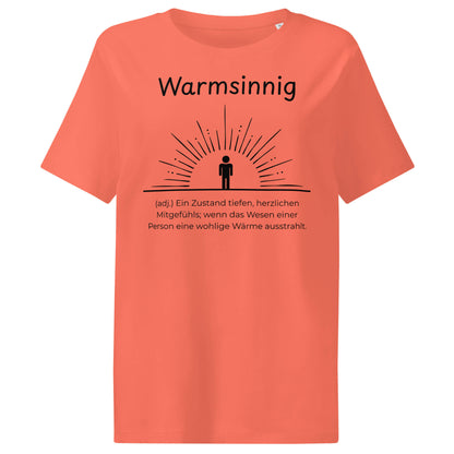 Warmsinnig Damen T-Shirt in Fiesta – schwarzer Aufdruck, Bio-Baumwolle, femininer Schnitt – Wortstolz