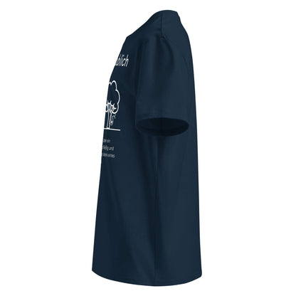 Bienoglaublich Premium T-Shirt in Marineblau aus Bio-Baumwolle - neues Wort für Leichtigkeit und Wachstum - Links - Wortstolz Design