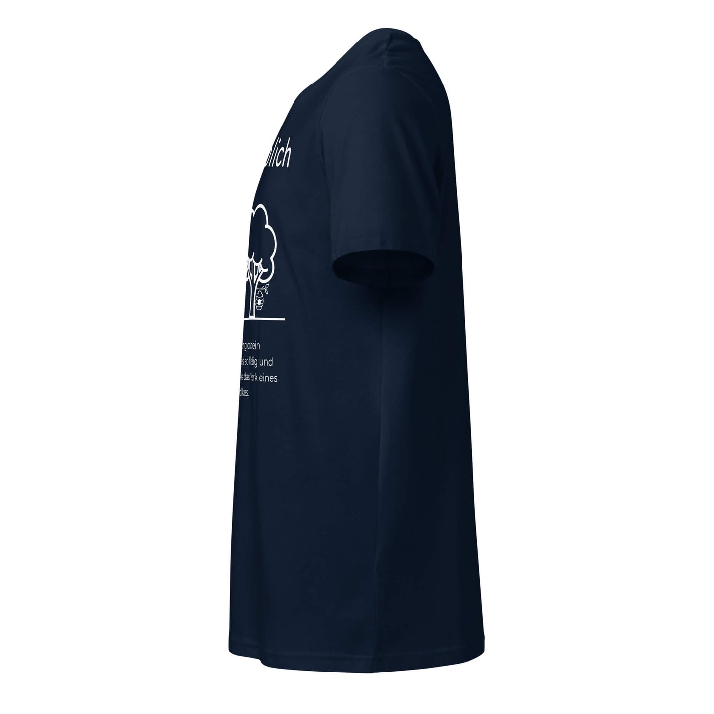 Bienoglaublich T-Shirt in Marineblau aus Bio-Baumwolle - neues Wort für Leichtigkeit und Wachstum - Links - Wortstolz Design