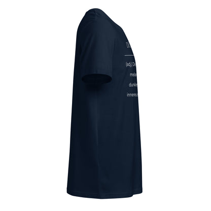 Düstersonnig T-Shirt in Marineblau aus Bio-Baumwolle - neues Wort für Dunkelheit und inneres Licht - Rechts - Wortstolz Design
