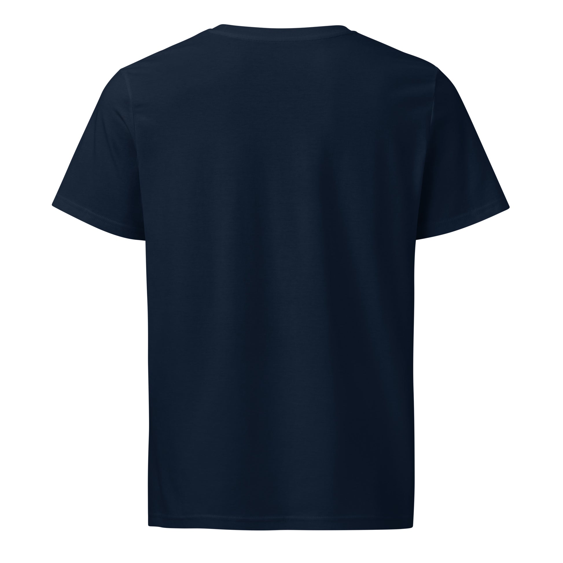 Glücksphorie T-Shirt in Marineblau aus Bio-Baumwolle - neues Wort für Freude und Glück - Back - Wortstolz Design