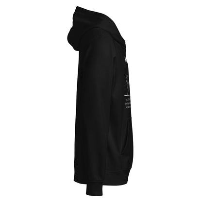 Geschenk Hoodie - Mutterherz Kapuzenpullover in Schwarz aus Bio-Baumwolle - Res5 Edition - Seitenansicht rechts