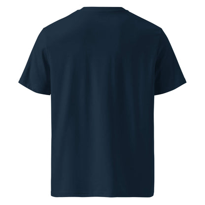 Geschenk T-Shirt - Mutterherz T-Shirt in Marineblau aus 180/m² Bio-Baumwolle, Premium Edition, Rückseite ohne Print