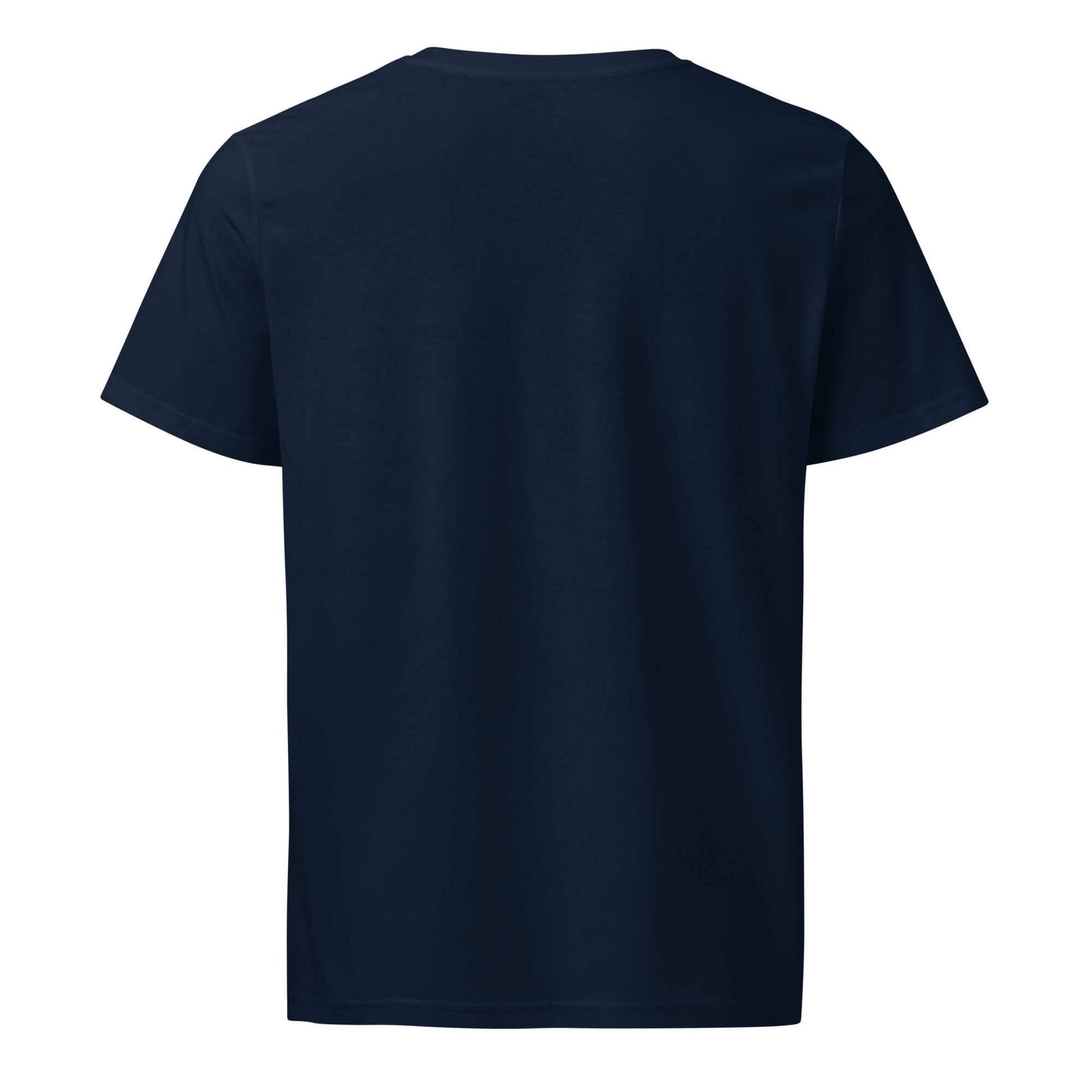 Geschenk T-Shirt - Mutterherz T-Shirt in Marineblau aus 155g/m² Bio-Baumwolle, Res5 Edition, Rückseite ohne Print