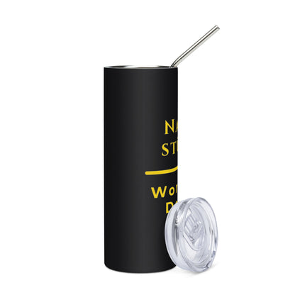 Nachtstücke Gold Edelstahlbecher in Schwarz -Welt für Eleganz und Mystik - Rechts - Wortstolz Design