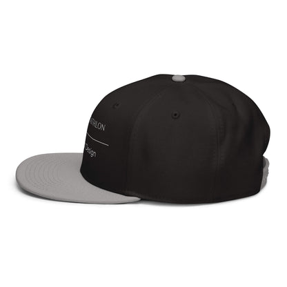 Schnaufathlon Snapback Cap in Schwarz - Grau aus Acryl-Woll-Mix - neues Wort für Anstrengung und Stolz - Links - Wortstolz Design