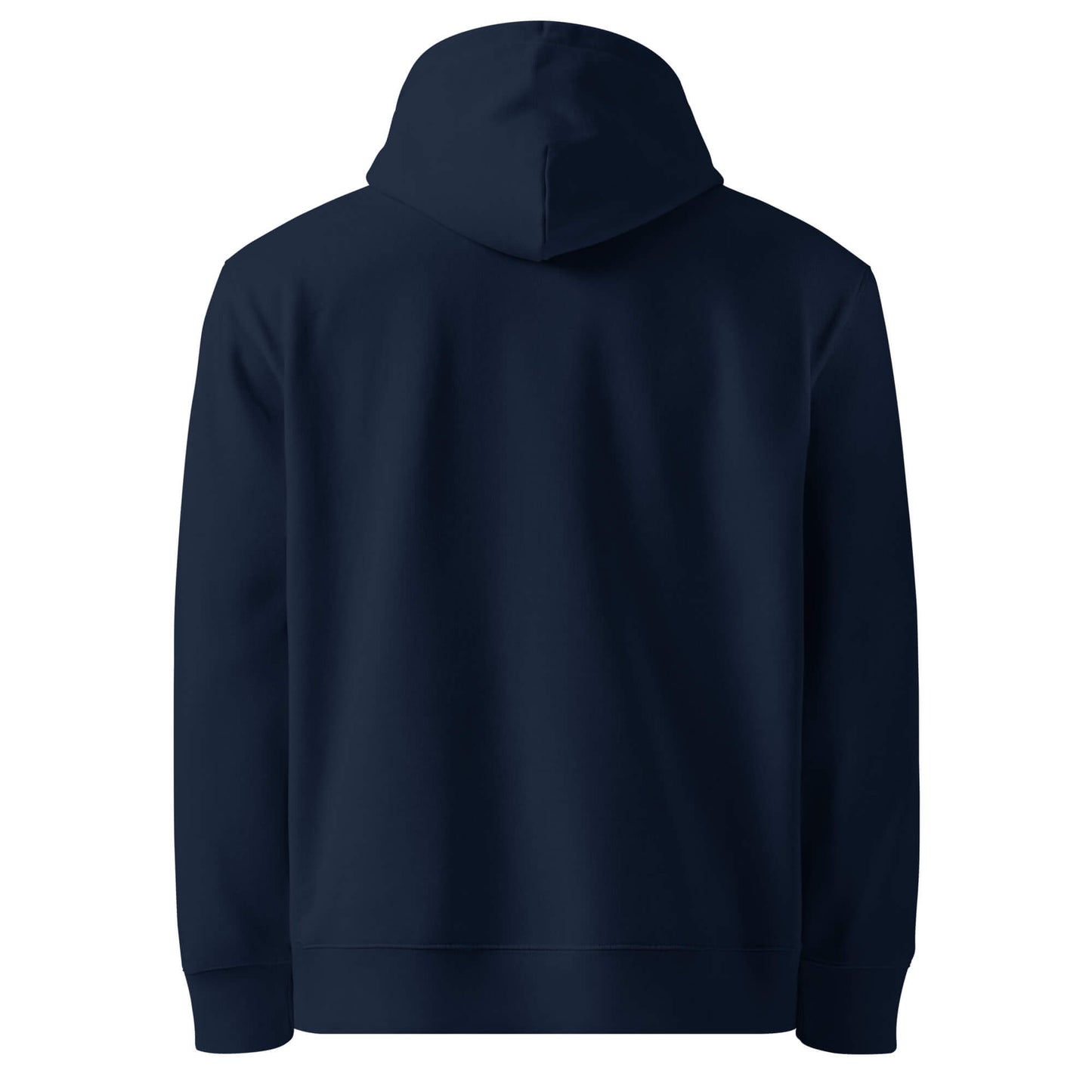 Geschenk Hoodie - Schnupfwitter Kapuzenpullover in Marineblau aus Bio-Baumwolle - Premium Edition - Rueckansicht