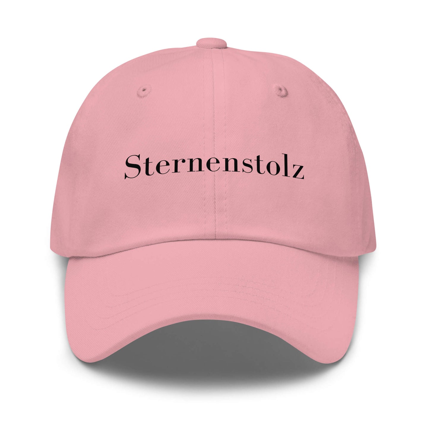 Sternenstolz Premium Dad Cap in Pink aus Chino-Baumwoll-Twill - neues Wort für Größe und Stolz - Front - Wortstolz Design