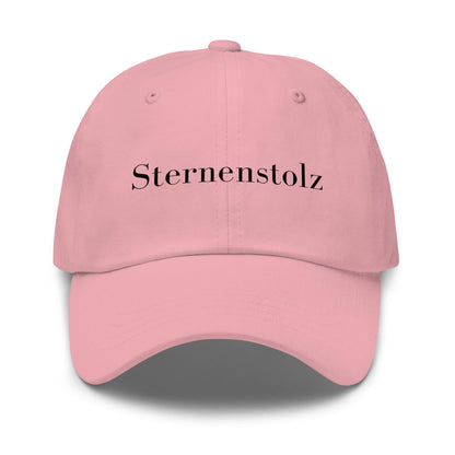Sternenstolz Premium Dad Cap in Pink aus Chino-Baumwoll-Twill - neues Wort für Größe und Stolz - Front - Wortstolz Design