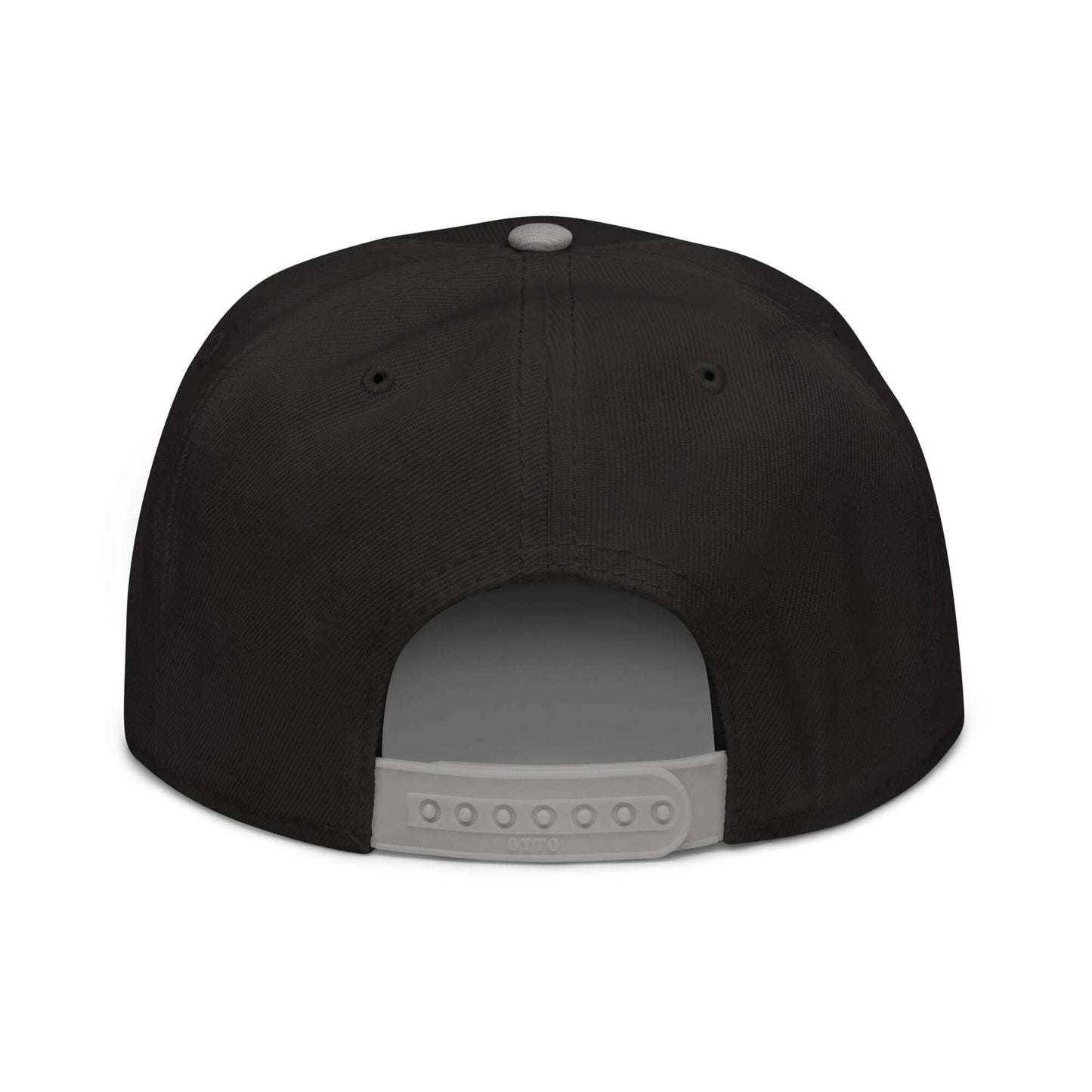Geschenk Cap - Vaterherz Snapback Cap in Schwarz-Grau - Res5 Edition - Rueckansicht