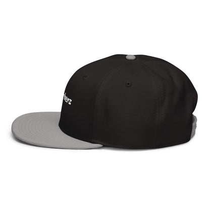 Geschenk Cap - Vaterherz Snapback Cap in Schwarz-Grau - Res5 Edition - Ansicht links