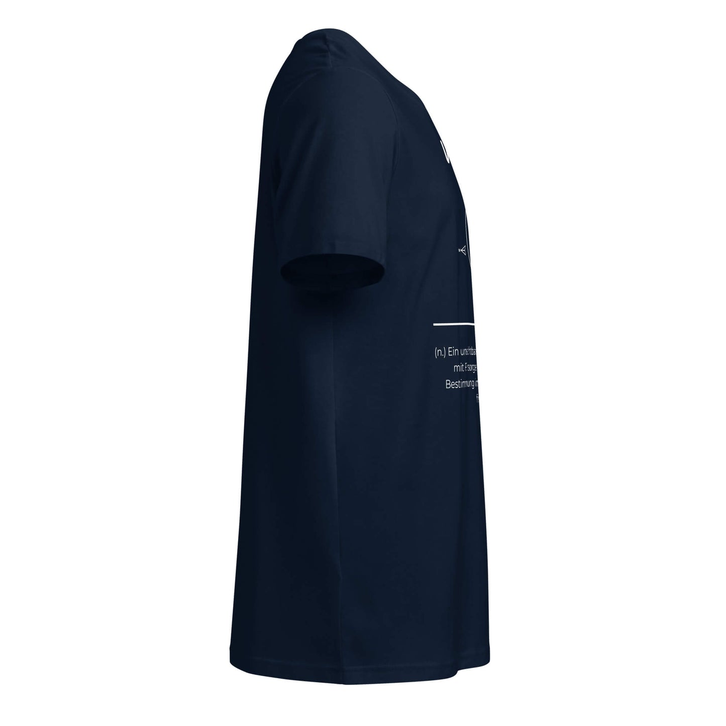 Geschenk T-Shirt - Vaterherz T-Shirt in Marineblau aus 155g/m² Bio-Baumwolle, Res5 Edition, Seitenansicht rechts, ohne Print