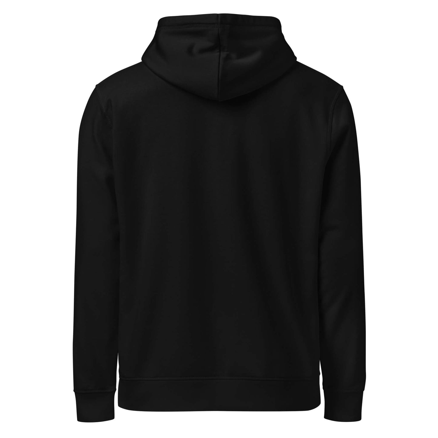 Hoodie mit Spruch - Warmsinnig Kapuzenpullover in Schwarz aus Bio-Baumwolle - Res5 Edition - Rueckansicht