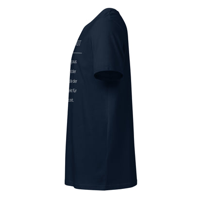 Zweieinsamkeit T-Shirt in Marineblau aus Bio-Baumwolle - neues Wort für perfekte Momente zu zweit - Links - Wortstolz Design